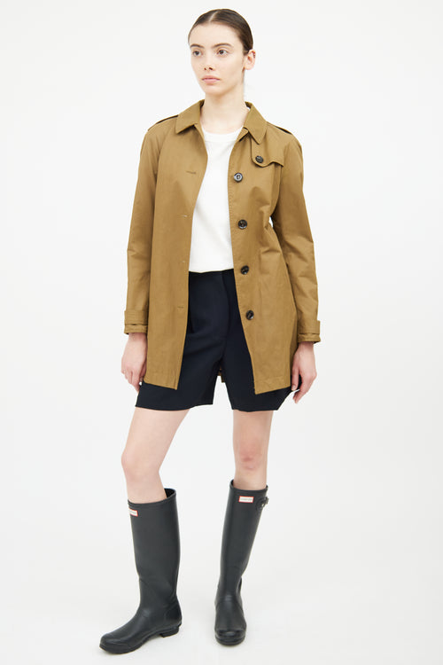 Burberry Brown Button Up Trench Coat