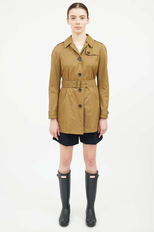 Burberry Brown Button Up Trench Coat