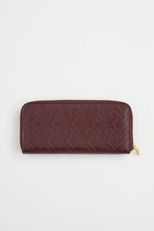 Burberry TB Monogram Zip Wallet