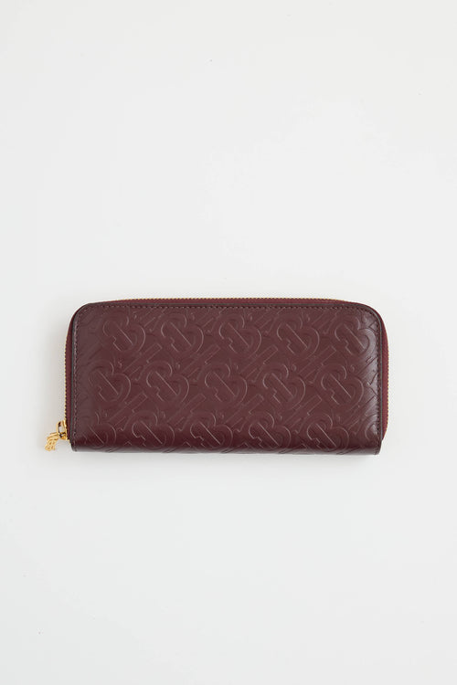Burberry TB Monogram Zip Wallet
