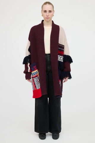 Burberry Fringe Knit Cardigan