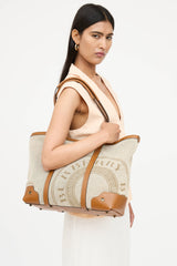 Burberry Patterson Canvas Logo Tote