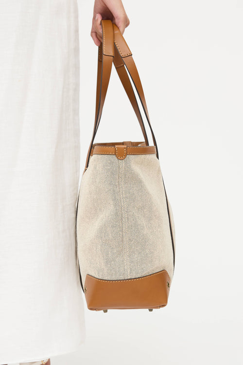 Burberry Patterson Canvas Logo Tote