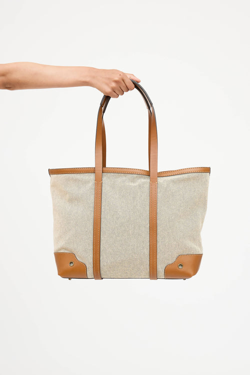 Burberry Patterson Canvas Logo Tote
