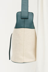 Burberry Canvas & Leather Large Bucket Bag