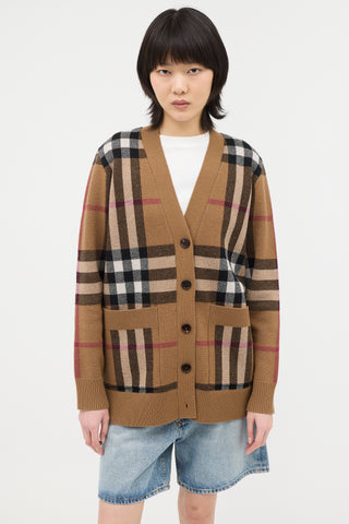 Burberry Cashmere Check Cardigan