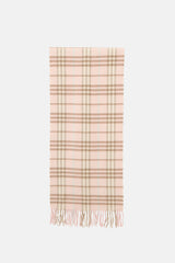 Burberry Cashmere Check Fringe Scarf