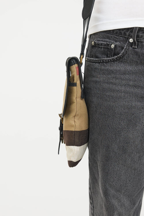 Burberry Canvas Check Messenger Bag