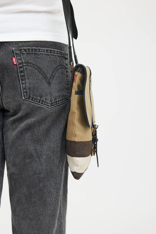 Burberry Canvas Check Messenger Bag