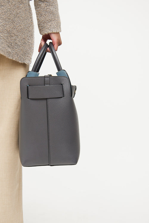 Burberry Charcoal Leather Medium Belt Bag
