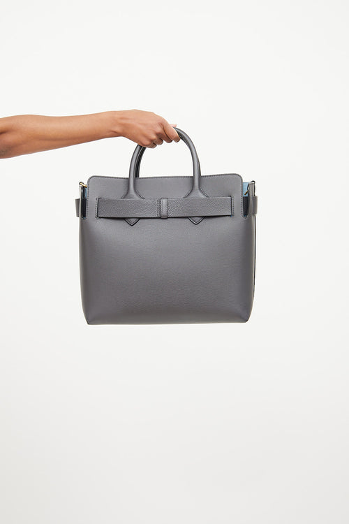 Burberry Charcoal Leather Medium Belt Bag