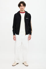 Burberry Check Panel Logo Hoodie