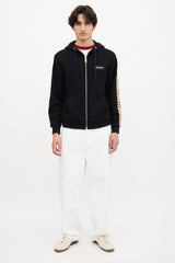 Burberry Check Panel Logo Hoodie