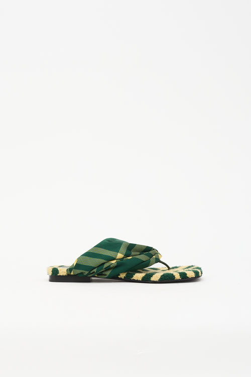 Burberry Check Pool Flat Sandal