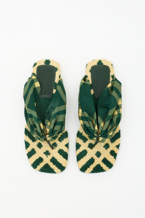Burberry Check Pool Flat Sandal