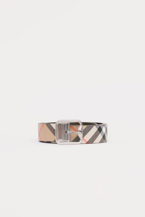 Burberry Nova Check Reversible Belt