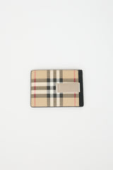 Burberry Check Clip Card Holder