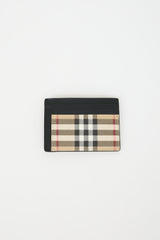 Burberry Check Clip Card Holder