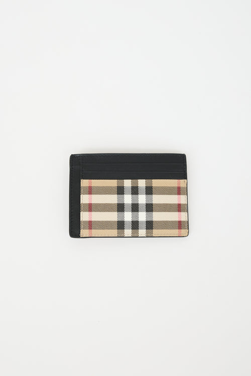 Burberry Check Clip Card Holder