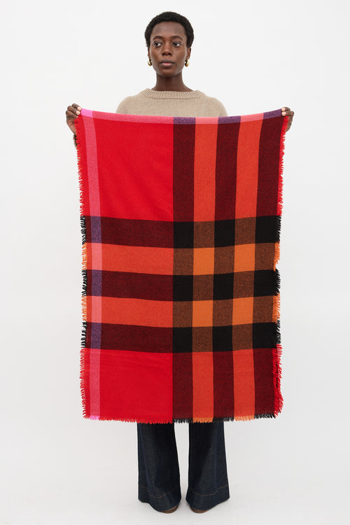Burberry Check Fringe Scarf