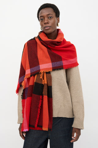 Burberry Check Fringe Scarf