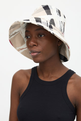 Burberry Painted Check Bucket Hat