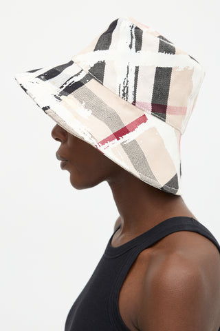 Burberry Painted Check Bucket Hat