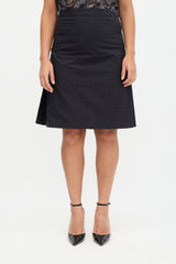Burberry Check Pleated Skirt