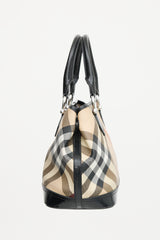 Burberry Coated Canvas Check Print Bag