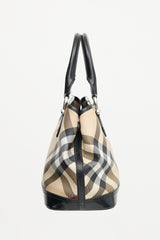 Burberry Coated Canvas Check Print Bag