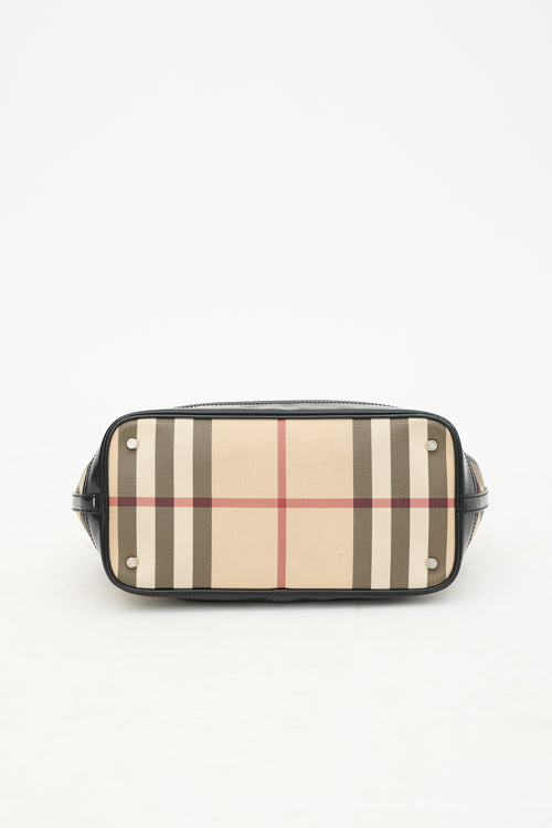 Burberry Coated Canvas Check Print Bag