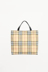 Burberry Coated Canvas Nova Check Tote Bag