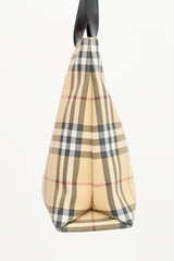 Burberry Coated Canvas Nova Check Tote Bag