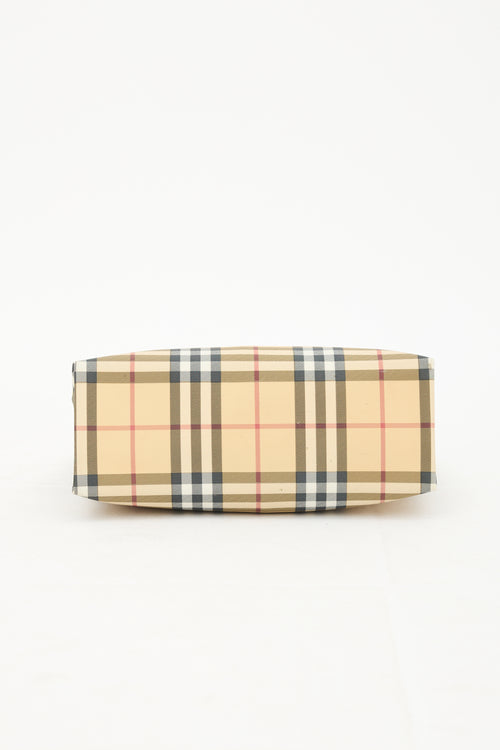 Burberry Coated Canvas Nova Check Tote Bag