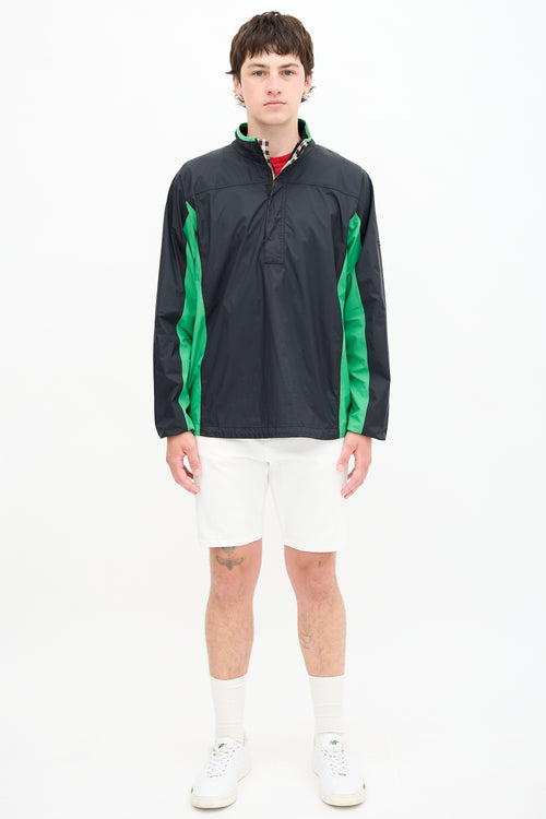 Burberry Colour Block Quarter Zip Jacket