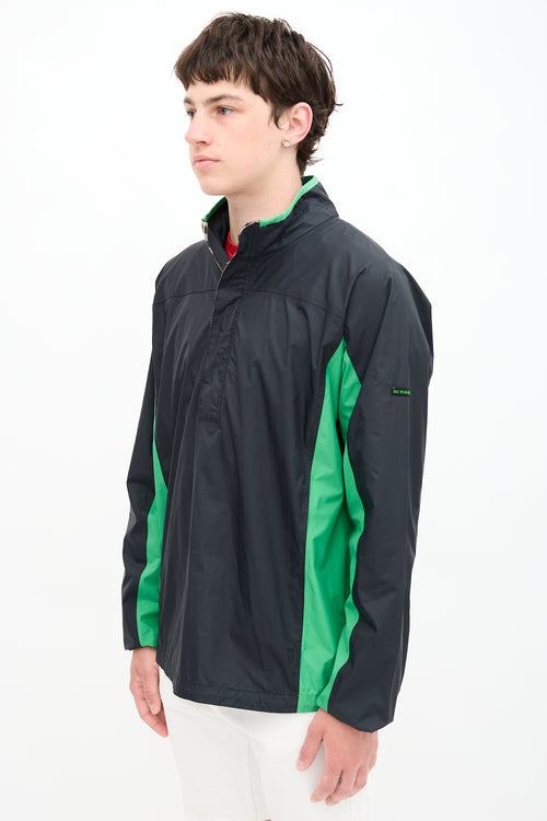 Burberry Colour Block Quarter Zip Jacket