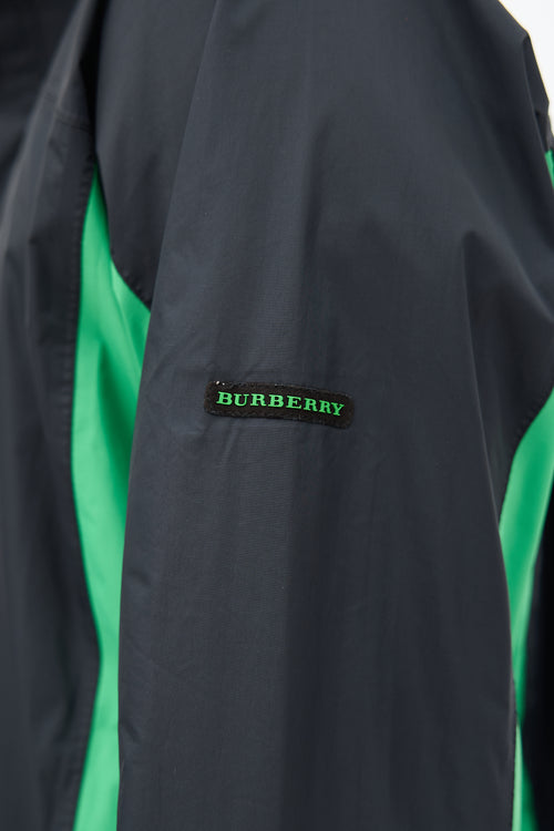 Burberry Colour Block Quarter Zip Jacket