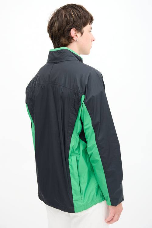 Burberry Colour Block Quarter Zip Jacket