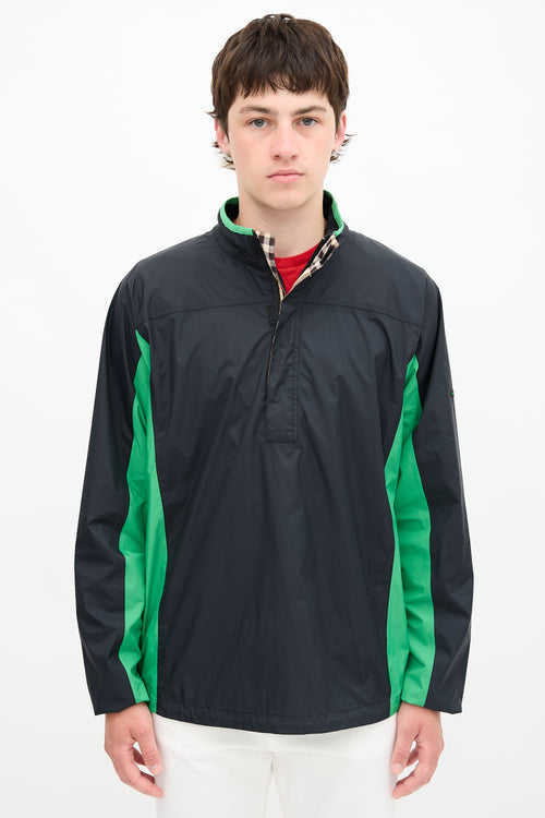 Burberry Colour Block Quarter Zip Jacket
