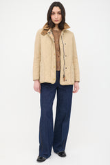 Burberry Corduroy Collar Quilted  Jacket