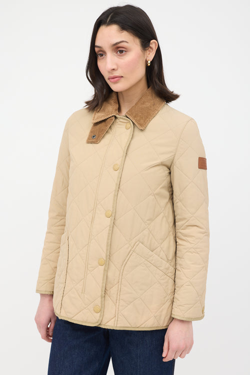 Burberry Corduroy Collar Quilted  Jacket