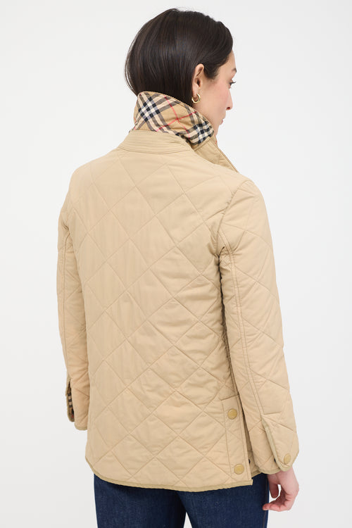 Burberry Corduroy Collar Quilted  Jacket