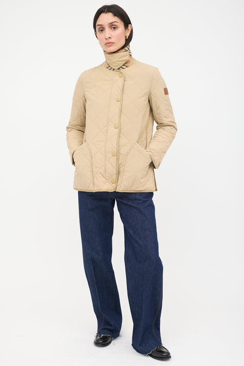 Burberry Corduroy Collar Quilted  Jacket