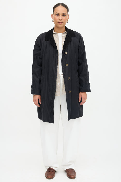 Burberry Corduroy Trimmed Car Coat