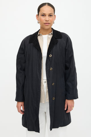 Burberry Corduroy Trimmed Car Coat