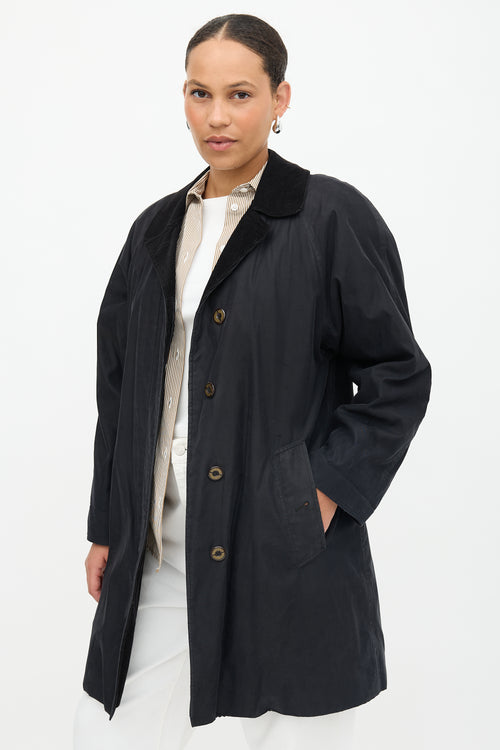 Burberry Corduroy Trimmed Car Coat