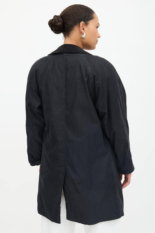 Burberry Corduroy Trimmed Car Coat