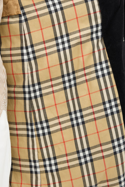 Burberry Corduroy Trimmed Car Coat