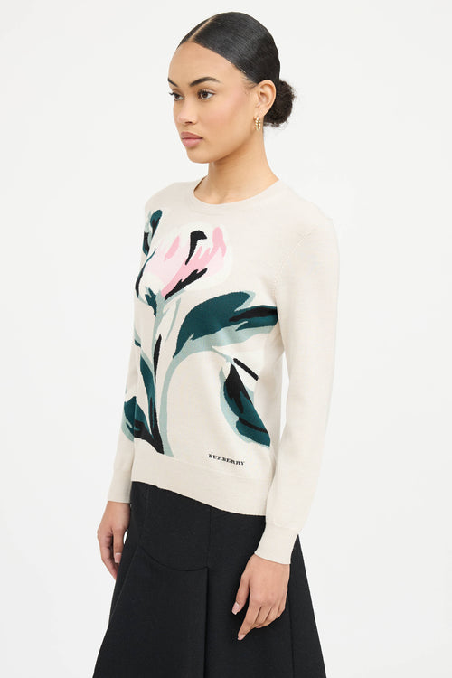 Burberry Wool Floral Sweater