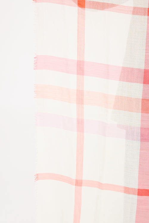 Burberry Guaze Check Scarf